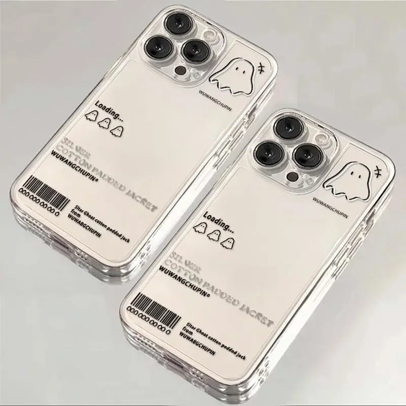 Halloween Ghost Phone Case for iPhone - Clear Cartoon Cute Cover