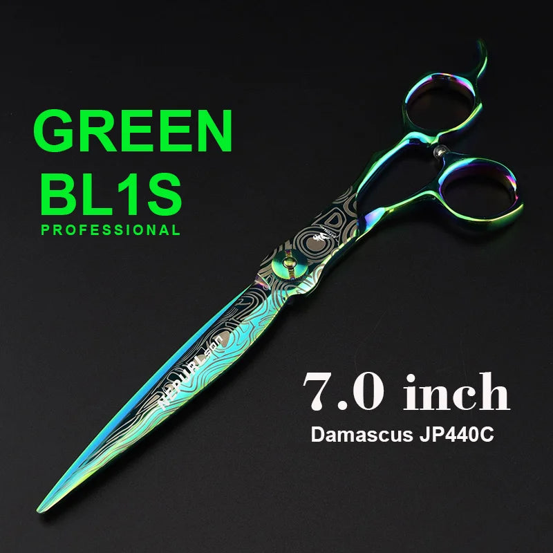 Professional Hair Cutting Shears 7'' Damask Pattern Thinning Scissors for Barber & Hairdresser