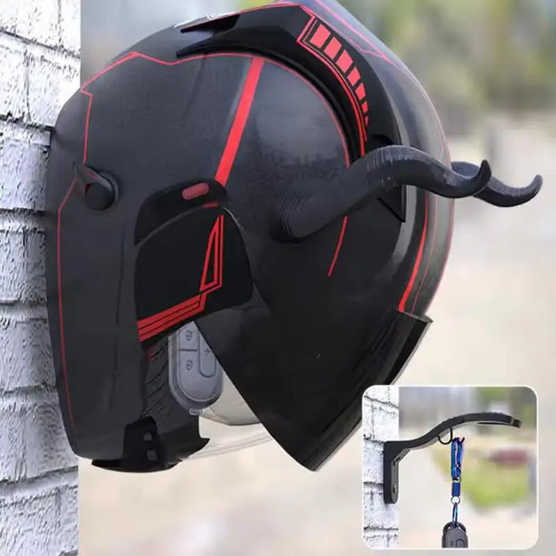Multi-Purpose Motorcycle Helmet Wall Hook Rack for Home & Garage Storage