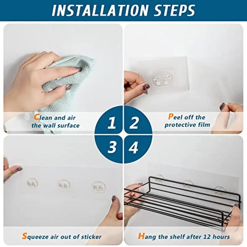 30 Pack Strong Adhesive Wall Hooks No Drilling Waterproof Bathroom Mounts