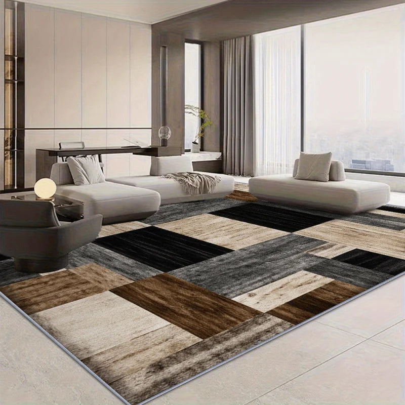 Geometric Area Rug Non-Slip Machine Washable Floor Carpet for Living Room