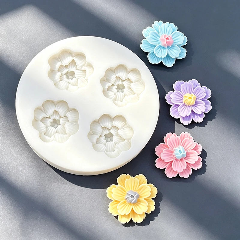 Flower Daisy Silicone Sugarcraft Mold for Cake Decorating - Food Grade Baking Tool