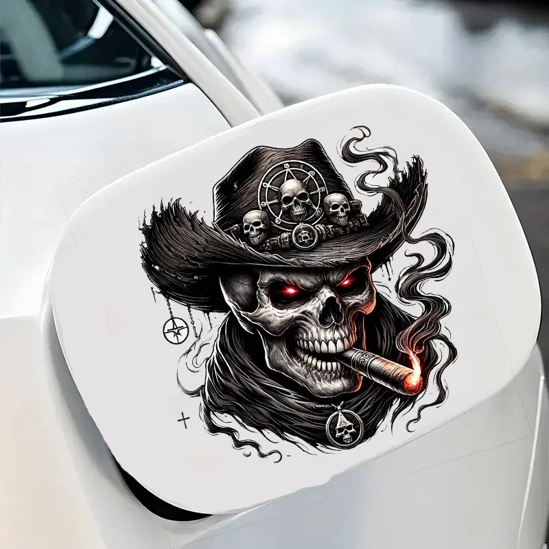 Western Cowboy Skull Car Stickers Decals for Vehicle Bumper Windows Motorcycle Laptop Walls