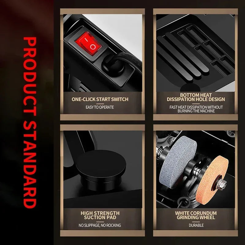 Electric Knife Sharpener Multi-Function Fast Sharpening Tool for Kitchen Knives and Scissors