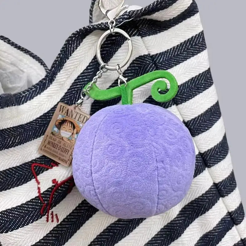 Anime Luffy Devil Fruit Keychain Cartoon Backpack Pendant Creative Toy Accessories