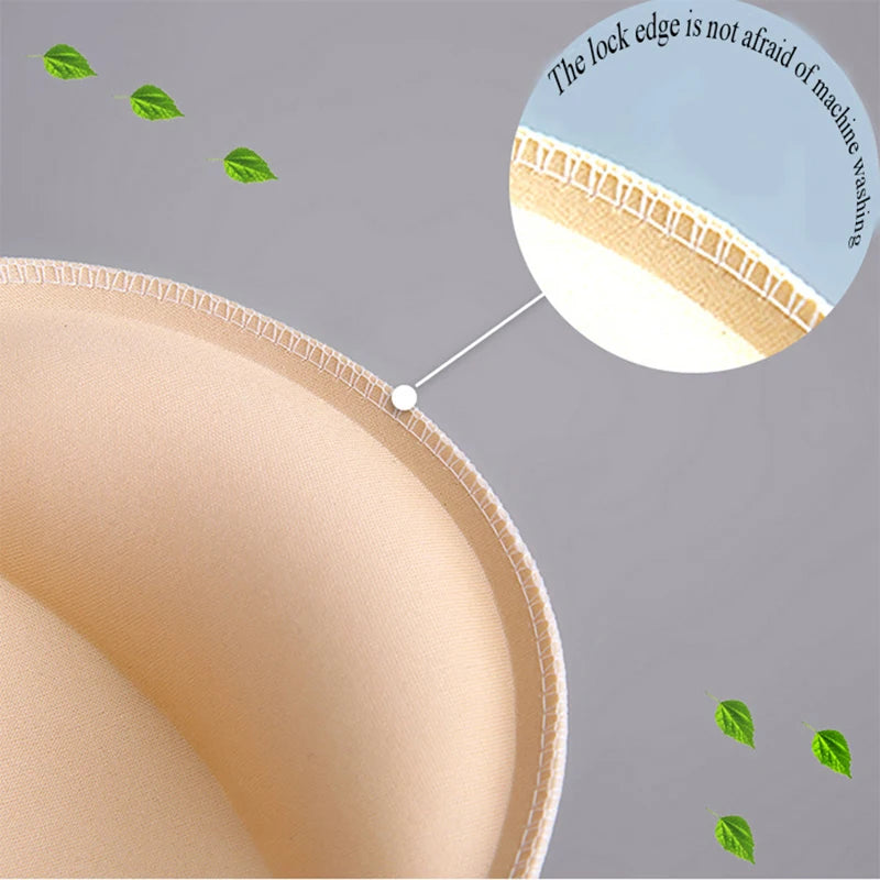 Thick Sponge Bra Pads - Push Up, Removable Inserts for Lingerie & Swimsuits