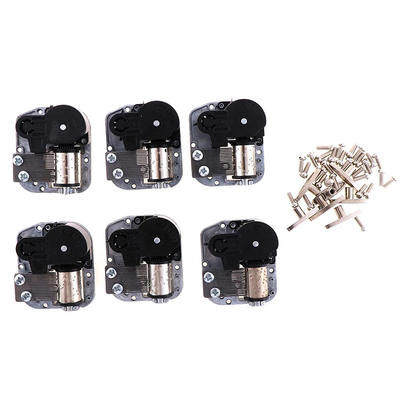 Silver 18 Note Music Box Movement DIY Craft Musical Mechanism - 50g