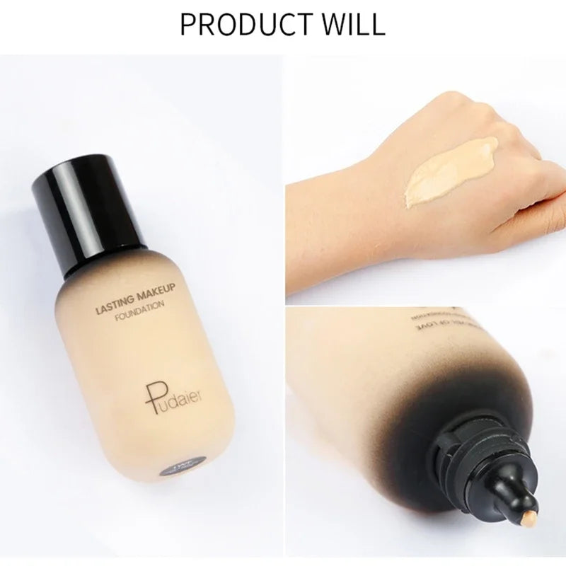 Full Coverage Waterproof Face Foundation & Concealer Cream - Natural Finish