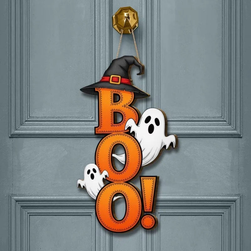 Wooden Wall Hanging Decor for Home and Holiday Halloween Celebration