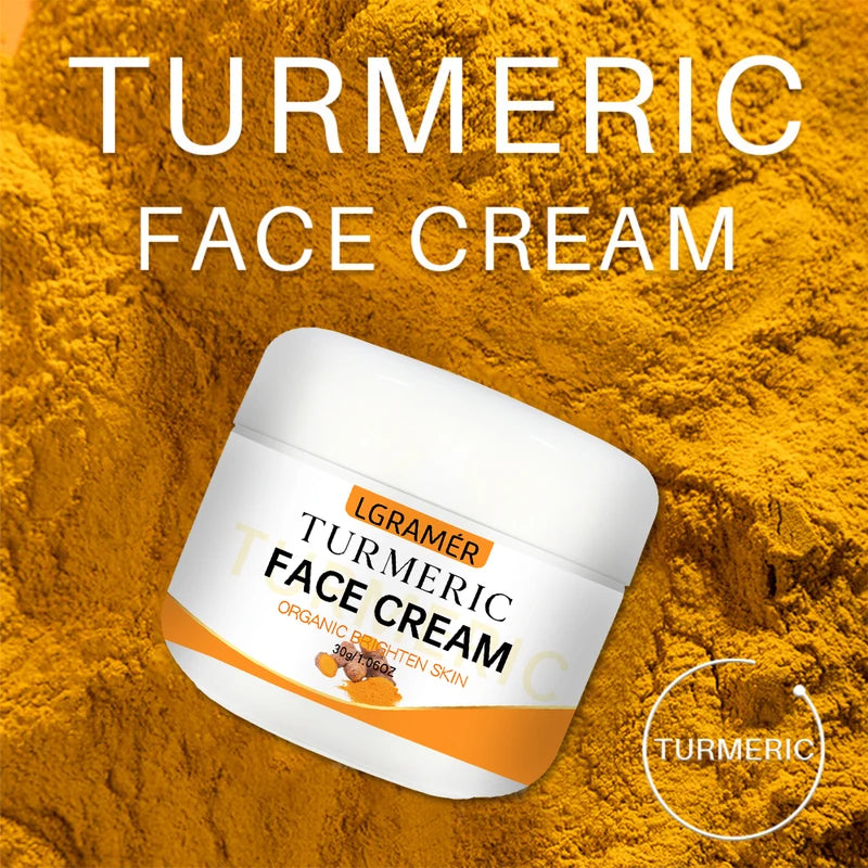 Turmeric Face Cream for Anti-Aging & Brightening - Moisturizer & Fine Line Remover