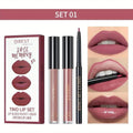 3-in-1 Lipstick Lip Liner Lip Gloss Set for Women Waterproof Long Lasting