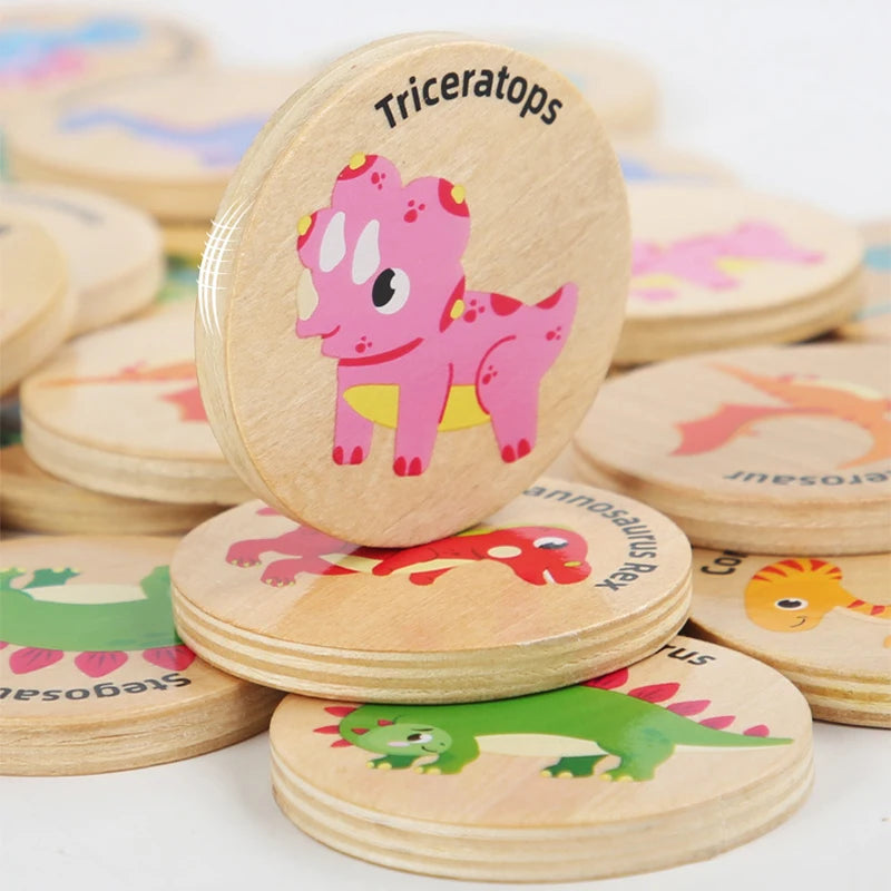 Montessori Matching Puzzle Toy Cognitive Memory Board Game Educational Toy for Children
