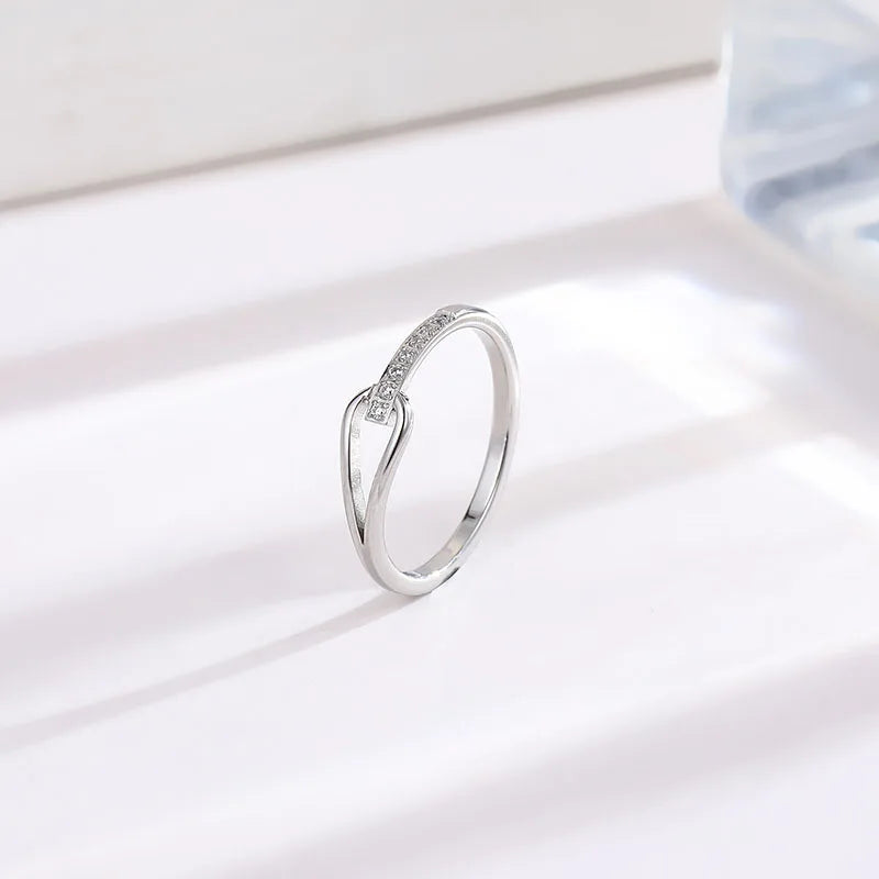 925 Sterling Silver Ring with Zircon for Women Wedding Engagement Jewelry
