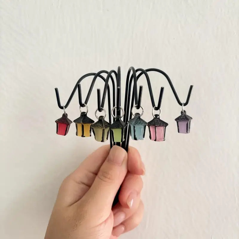 Solar-Powered Fairy Lanterns with Iron Hooks - Garden Stakes & Outdoor Decor