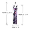 Halloween Hanging Clown Decoration with Sound & Light - Creepy Indoor/Outdoor Prop - 5.2FT