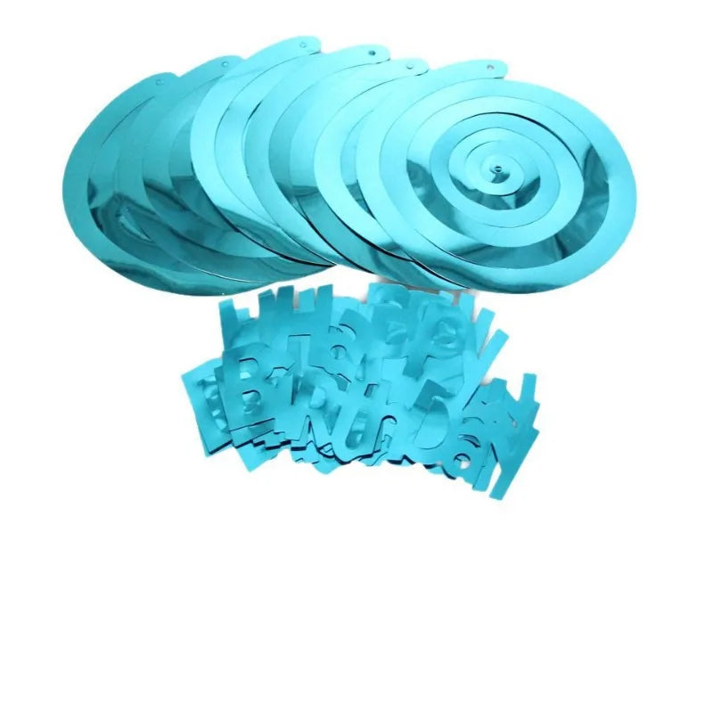 Colorful Happy Birthday Spiral Hanging Decorations Ceiling Streamers Party Supplies