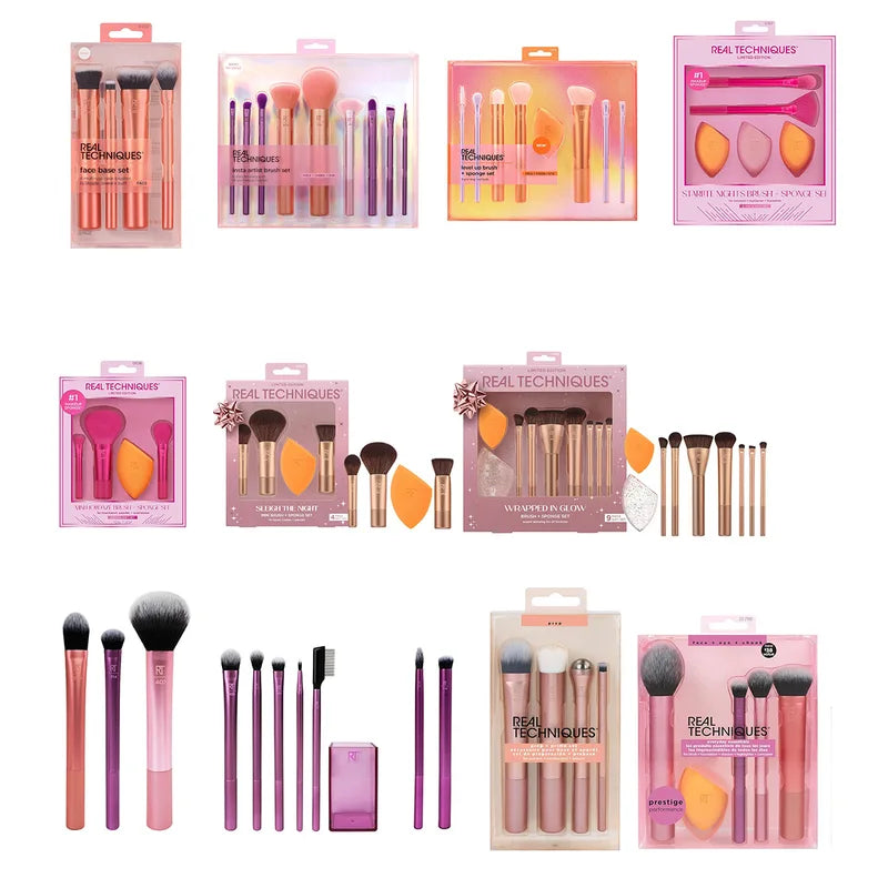 Complete Makeup Brush Set with Blenders and Eye Brushes - Multicolor Options