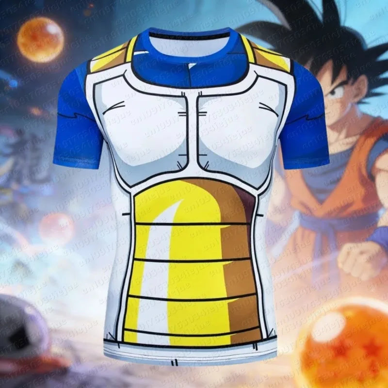 Anime Dragon Ball Goku T-Shirt for Men Summer Breathable Cartoon Top