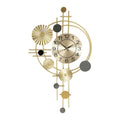 Modern Gold Wall Clock 45x78cm Silent Non Ticking Living Room Decor