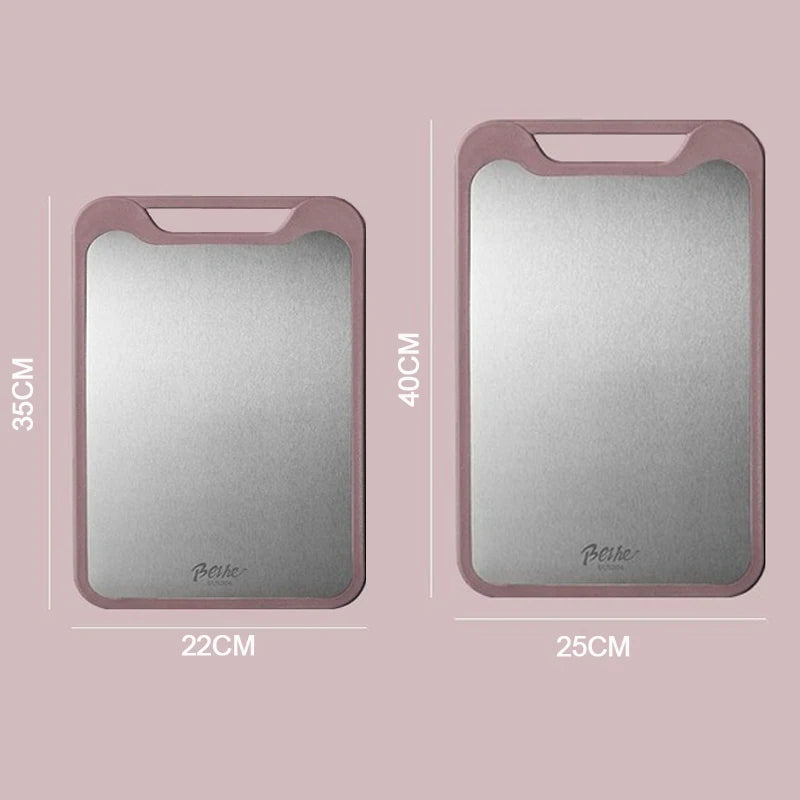 Double-Sided Stainless Steel & Food-Grade PP Cutting Board for Kitchen and Outdoor Use