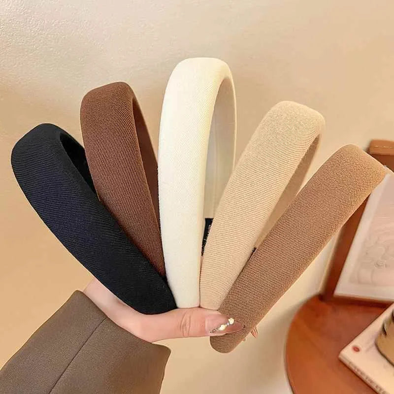 Solid Color Sponge Hair Band for Women and Girls - Fashion Hair Accessories