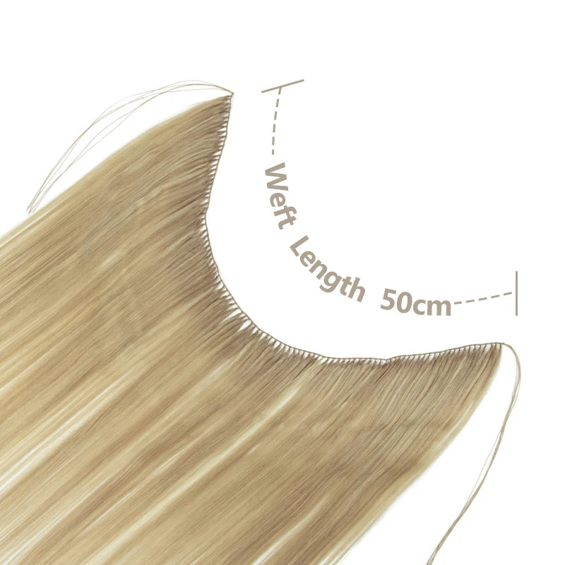 Invisible Feather Hair Extensions - Natural Human Hair Long Straight Sew-In Wefts