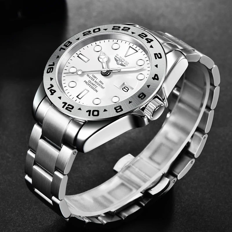 Men's Luxury Sport Watch Waterproof Full Steel Quartz Military Watch