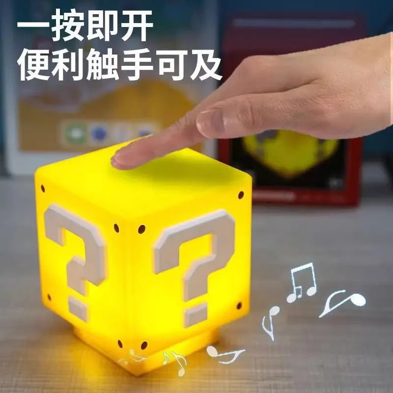 LED Question Mark Brick Night Light with Music USB Desk Lamp for Birthday and Christmas Gifts
