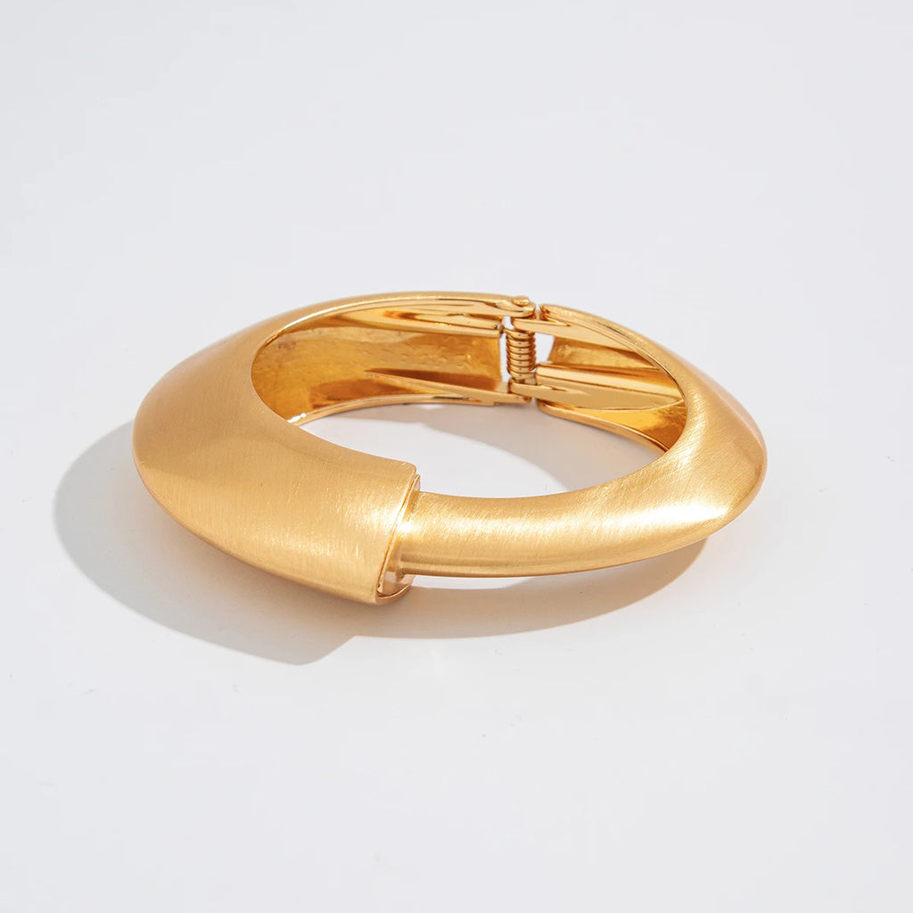 Vintage Punk Metal Wide Cuff Bangles for Women & Men Geometric Style Jewelry