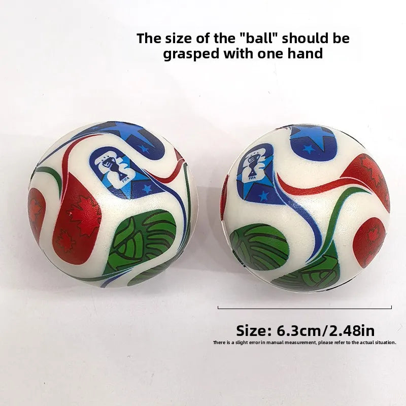 Soccer Stress Ball - 6cm PU Foam Squeeze Toy for Football Fans, Anti-Stress Gift