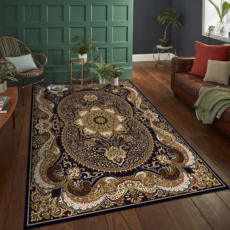 Velvet Persian Rug 40x60cm Exotic Living Room Carpet Home Bedroom Decor