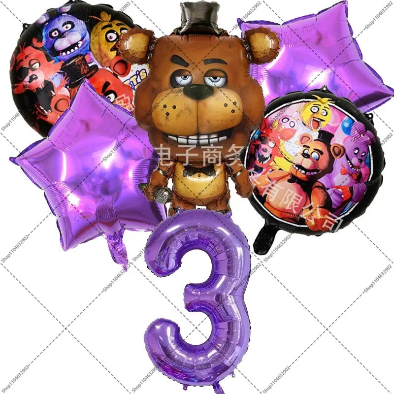 FNAF Balloons Set for Birthday Party Decorations Themed Celebration Cartoon Anime Balloon Gifts