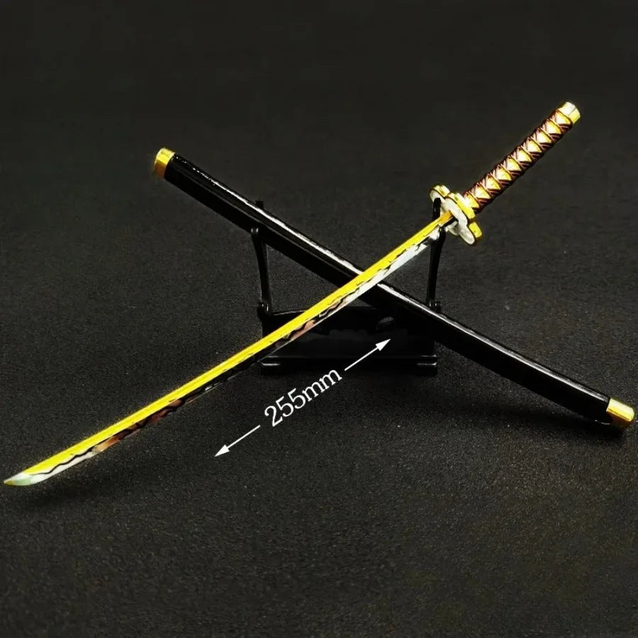 10-Inch Metal Samurai Sword Figure - Collectible Japanese Katana Decor