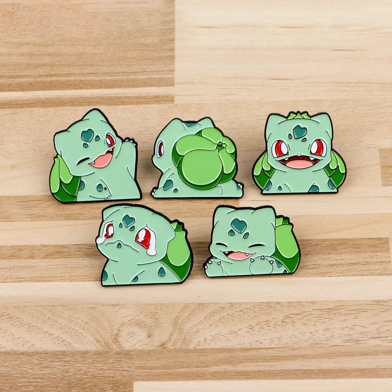 Japanese Anime Elf Enamel Pin Set - Cute Monster Brooches for Collectors & Jewelry Gift
