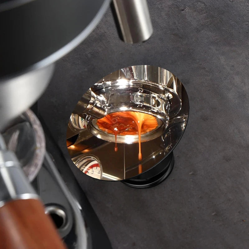 Stainless Steel Coffee Extraction Viewer Mirror with Magnetic Base for Espresso
