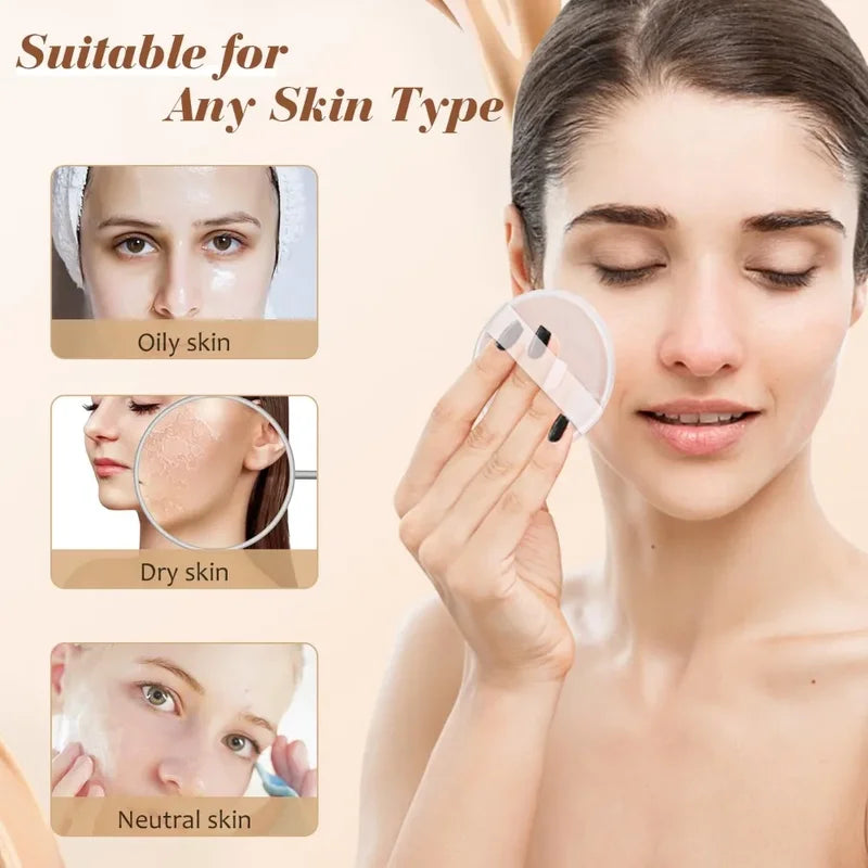 Silicone Makeup Puff Set - Reusable Soft Beauty Sponges for Liquid & Cream Foundations
