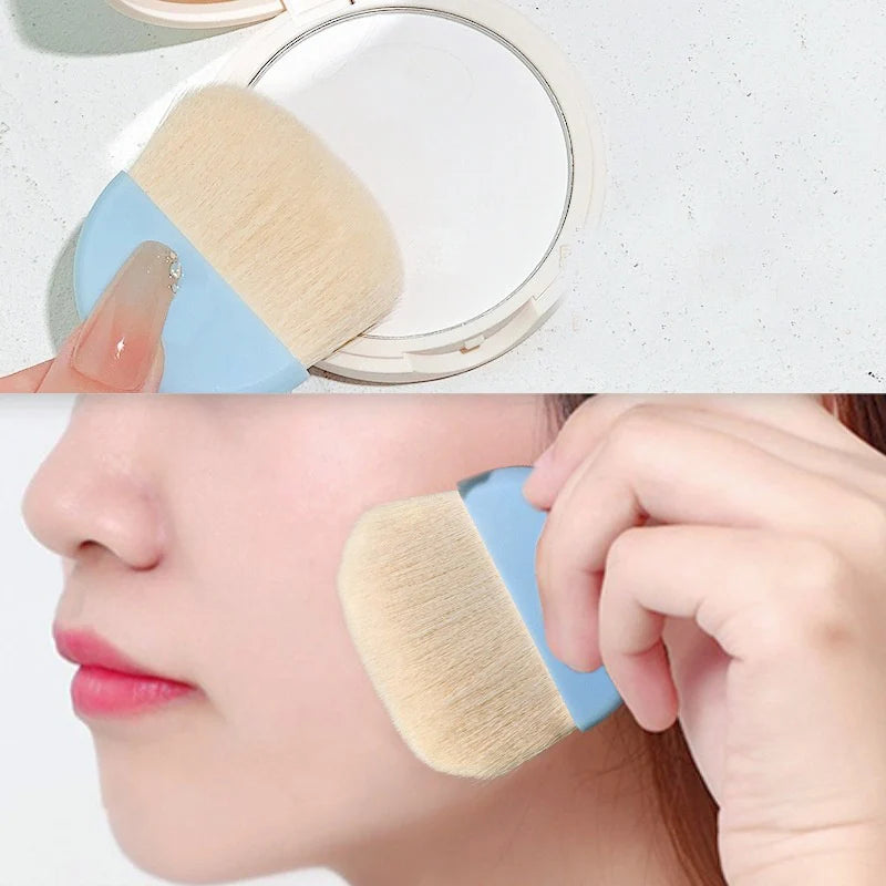 Mini Makeup Brush Set with Storage Box - 6 Pcs Portable Cosmetic Tools for Face & Blush
