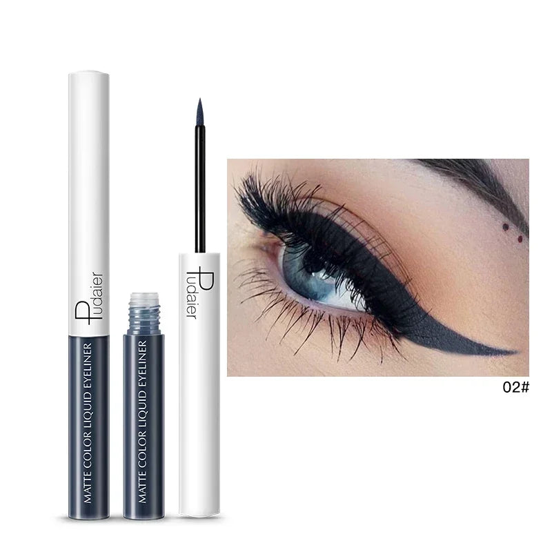 Long Lasting Waterproof Liquid Eyeliner Makeup - 15 Colors, Fast Dry, Matte Finish