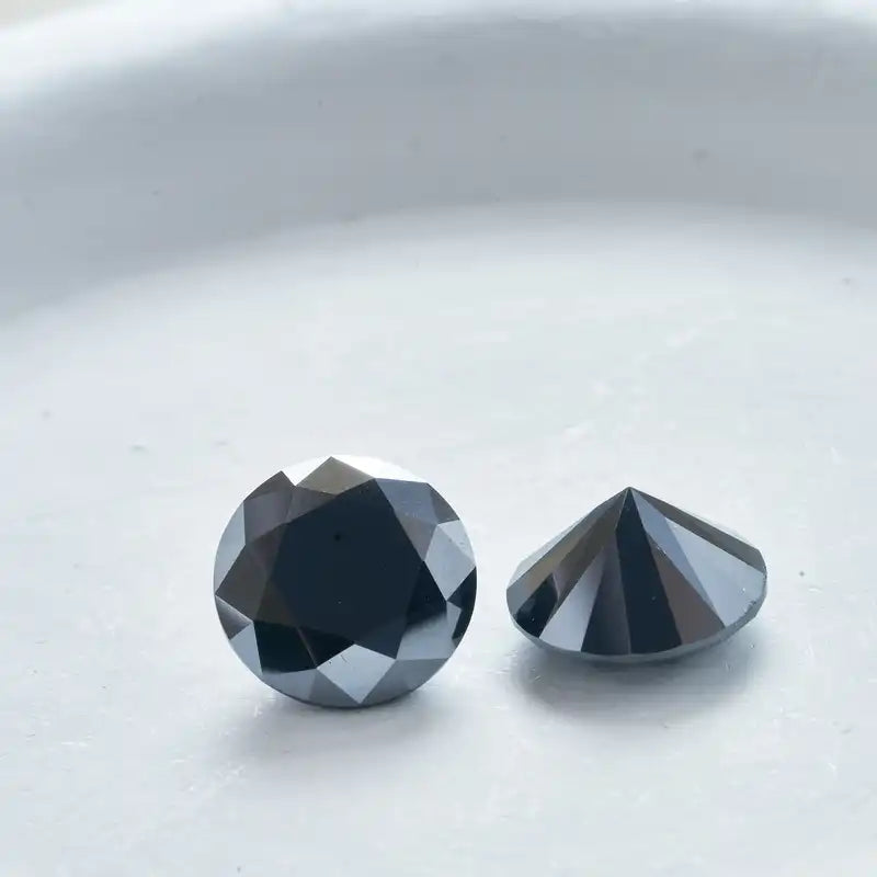 Black Moissanite Loose Stones 0.5-5ct VVS1 Excellent Cut Lab Diamonds