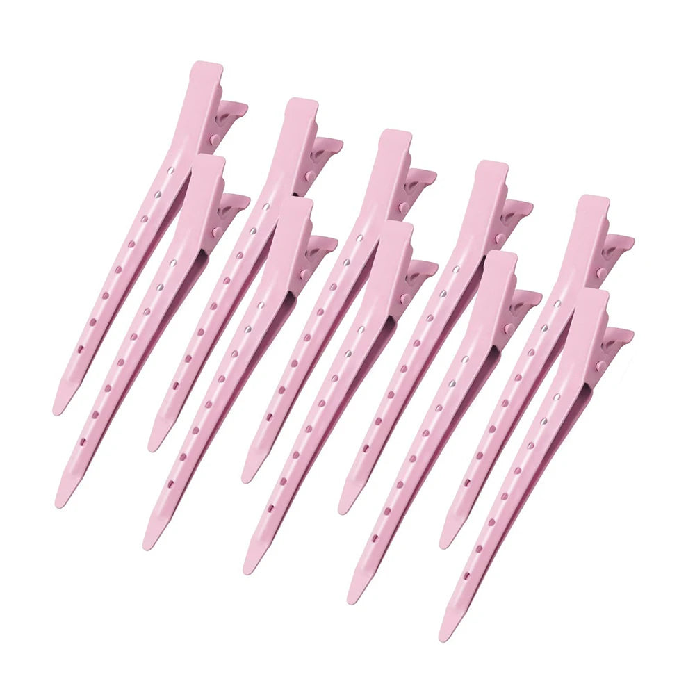 10pcs Metal Duckbill Hair Clips Barrettes for Styling & Haircut - Various Colors