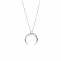 Classic Gold Color Stainless Steel Moon Pendant Necklace for Women Jewelry