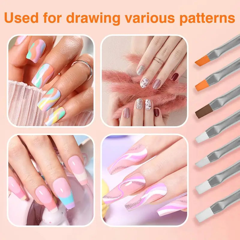 15/31PCS Nail Art Brush Set with Dotting & Liner Pens for Gel & Nail Polish