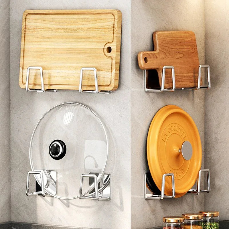 Self-Adhesive Stainless Steel Sink Sponge Holder Rack Kitchen Organizer