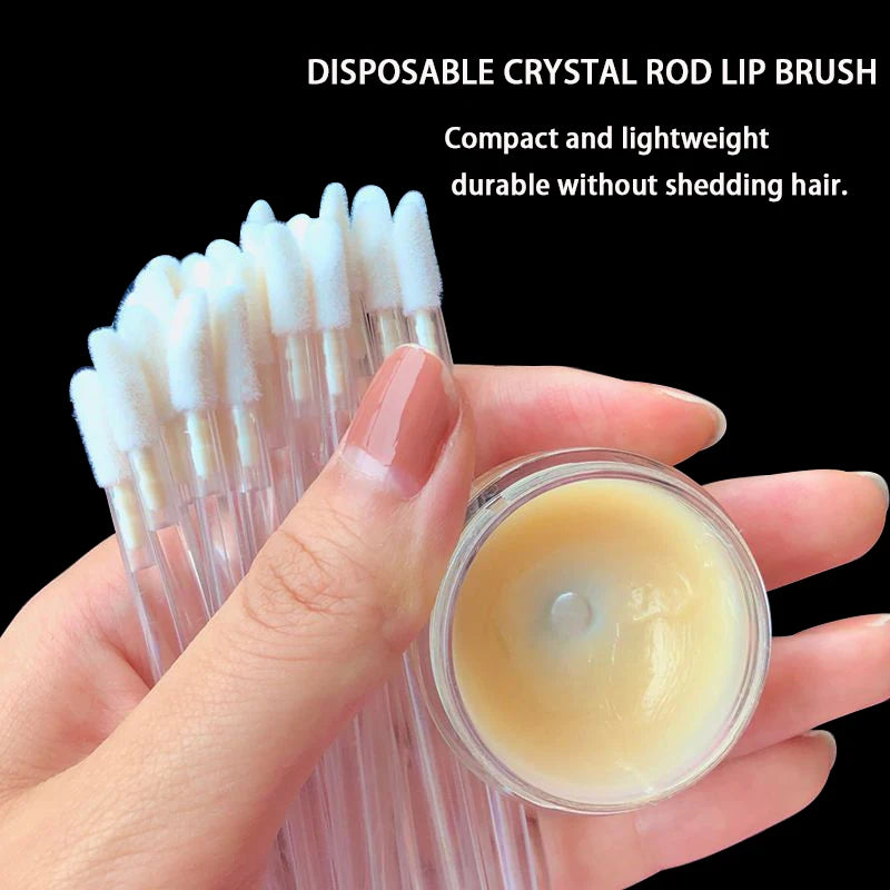 Crystal Lip Brush Applicator Wands for Lipstick & Lip Gloss - Makeup Tool Kit
