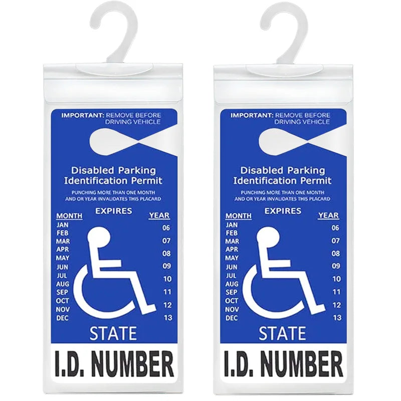 Disabled Parking Permit Sign Protector - Pack of 2 10.6 x 5 Inches