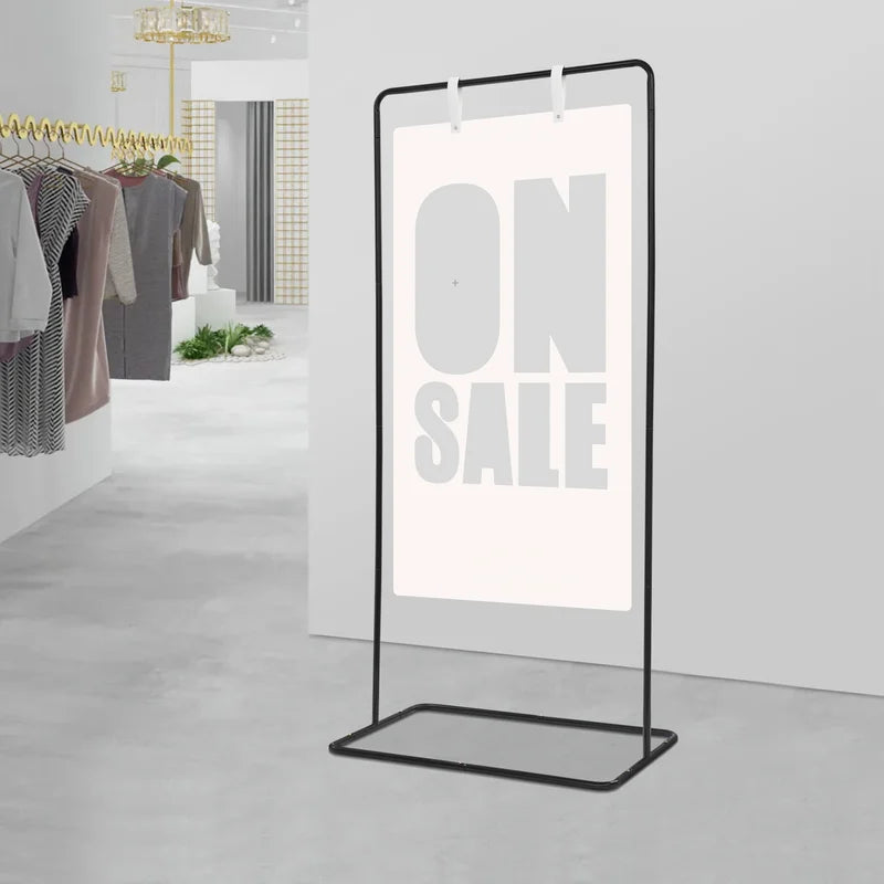 Wedding Sign Holder Adjustable Floor Display Stand 175x80cm Black