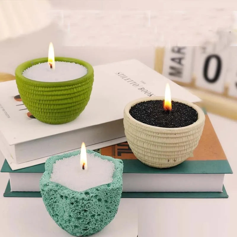 White & Black Candle Sand with 10 Wicks - DIY Candle Making Supplies for Home Decor & Events