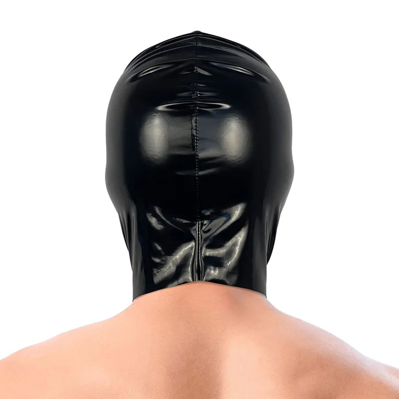 Open Mouth Leather Mask for Cosplay & Costume Party - Unisex Full Face Headgear