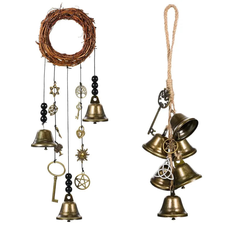 Wind Chimes for Home Decor Witch Protection Bells Handmade Door Hanger