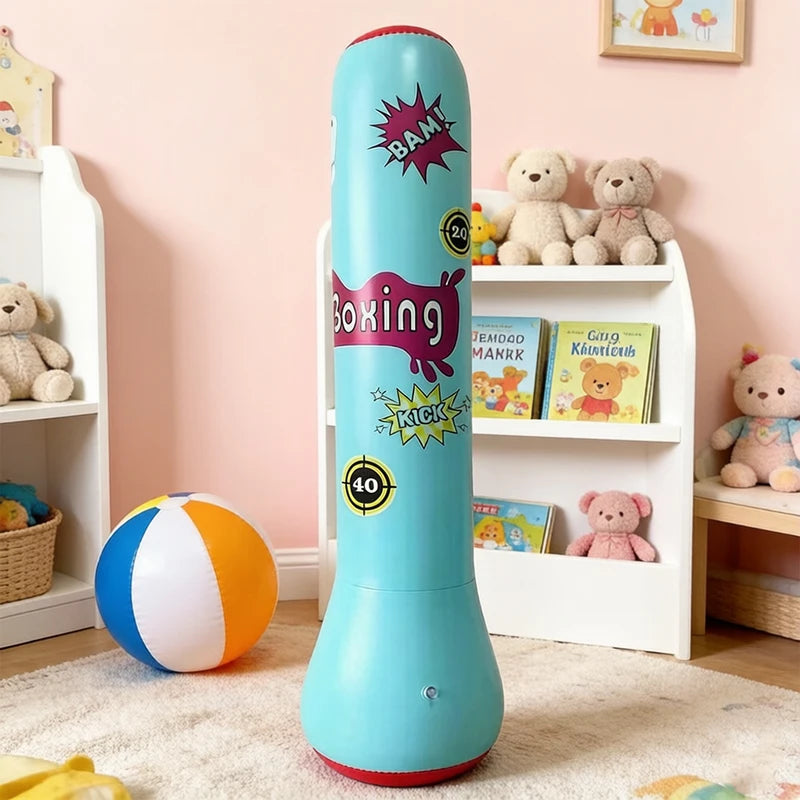 Inflatable Boxing Tumbler with Gloves for Home Fitness Water Fill Punching Column